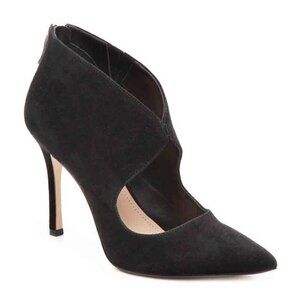 BCBG Pailie-X Black Hi heel stilleto pointed toe pump zip closure  6